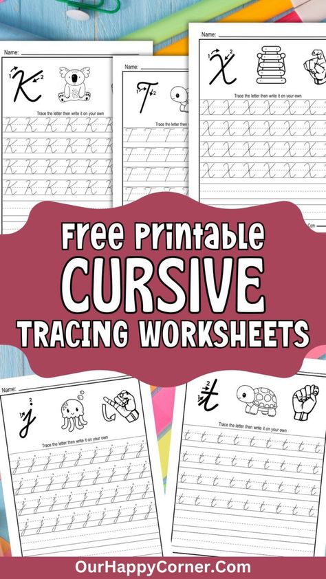 Cursive Practice Sheets Free Printable, Cursive Alphabet Handwriting Practice, Cursive Alphabet Handwriting, Free Cursive Worksheets, Cursive Handwriting Practice Worksheets, Cursive Alphabet Printable, Cursive Practice Sheets, Cursive Letters Worksheet, Teaching Cursive Writing