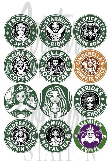 Vinyl Templates, Small Doodles, Disney Craft, Disney Mignon, Disney Starbucks, Enchanted Fairies, Images Disney, Image Collage, Disney Tattoo