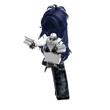 Roblox R6 Avatars Without Headless, R6 Rblx Avatars, Try Hard Roblox Avatar, Blue Y2k Outfit, Navy Blue Hair, Skins Roblox, Emo Fits, Skin Roblox, Blue Avatar