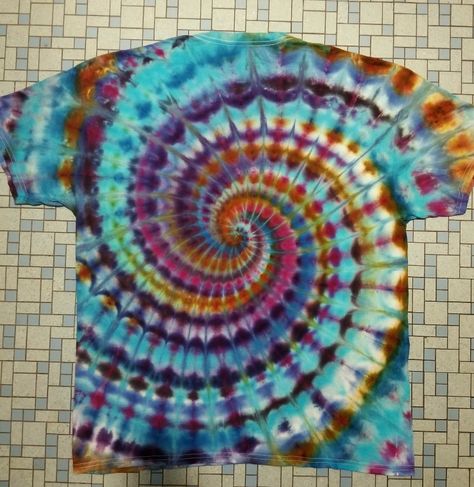 HWI super spiral tie dye tee shirt Spiral Tye Dye Shirt, Cotton Tie Dye T-shirt With Rainbow Print, Hand Dyed Tie Dye Short Sleeve T-shirt, Hand Dyed Tie-dye Graphic Tee, Hand Dyed Tie-dye Short Sleeve T-shirt, Spiral Tie Dye, How To Dye Fabric, Tie Dye, Dye