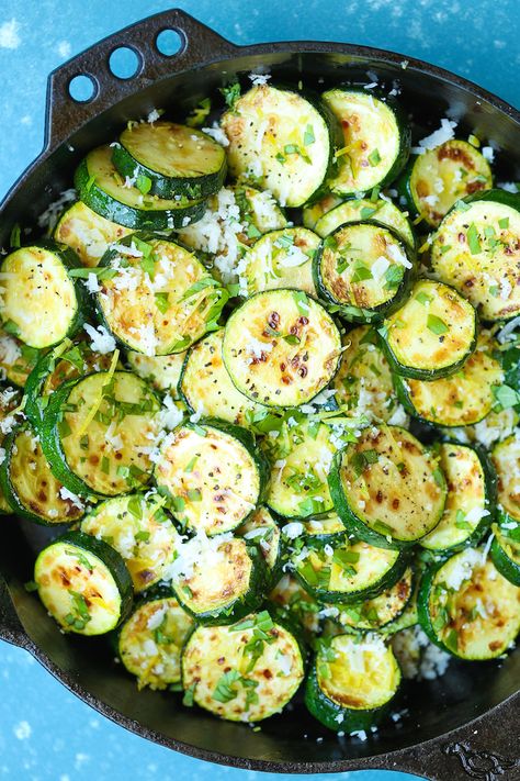 Zucchini Side Dish, Zucchini Side Dishes, Lemon Zucchini, Parmesan Zucchini, Grilled Zucchini, Low Carb Side Dishes, Homemade Pesto, Corn Salads, Mediterranean Diet Recipes