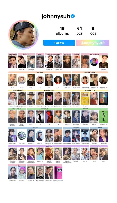 cr: oopsyhyuck on twitter ◇ NCT 127 Photocard List Template Johnny Nct Photocard Template, Nct Photocard Template, Kpop Template, Nct 127 Johnny, Photocard Template, Photo Card Template, Nct Johnny, Pop Albums, Picture Credit