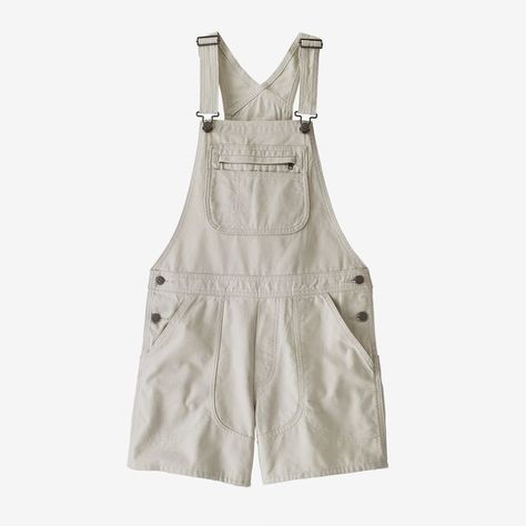 Cute Overalls, Cotton Overalls, Woman Standing, Overalls Women, Woven Top, Soft Shorts, Patagonia Womens, Outdoor Outfit, Look Cool