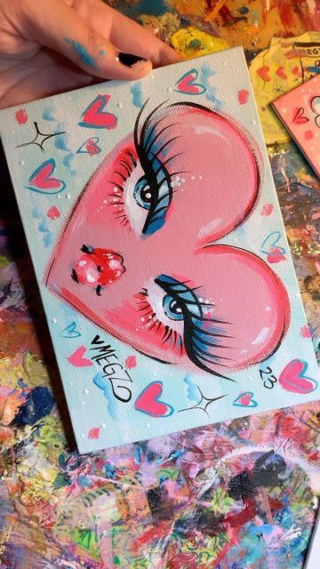 megz on Instagram: "💕" Megz Art, Background Painting, Psychadelic Art, Bright Art, Indie Art, Canvas Painting Designs, Eye Painting, Painting Art Lesson, Small Canvas Art