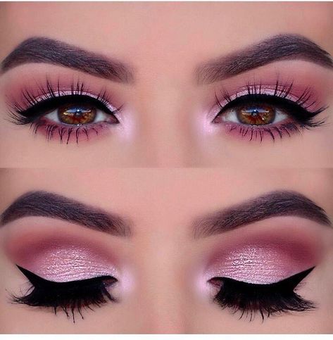 Hot pink eye makeup | www.beautysk.com/best-eye-makeup-and-e… | Flickr Prom Makeup Ideas, Smoky Eye Makeup Tutorial, Pageant Makeup, Pink Smokey Eye, Trendy Eyeshadow, Valentines Wedding, Simple Eyeshadow, Pink Eye Makeup, Number 16