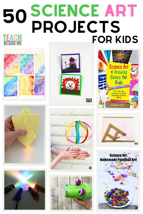 50 Science art projects for kids! Combine science with art for these fabulous learning and teaching ideas! #STEAMEducation #STEM #STEMEducation #Science #art #education Science Art Projects For Kids, Science Arts And Crafts, Elementary Science Projects, Science Art Drawings, Art Lessons For Elementary, 2nd Grade Crafts, 1st Grade Crafts, Space Club, Drawing Games For Kids