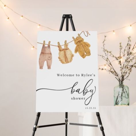 $45.20 | Classic Baby Shower Welcome Foam Board #welcomesign #babyshower #classicbabyshower #vintagebabyshower #babyclothes #genderneutral #boy Welcome Text, Picnic Baby Showers, Foam Board Printing, Vintage Baby Shower, Welcome Board, Gender Party, Vintage Baby Clothes, Entrance Sign