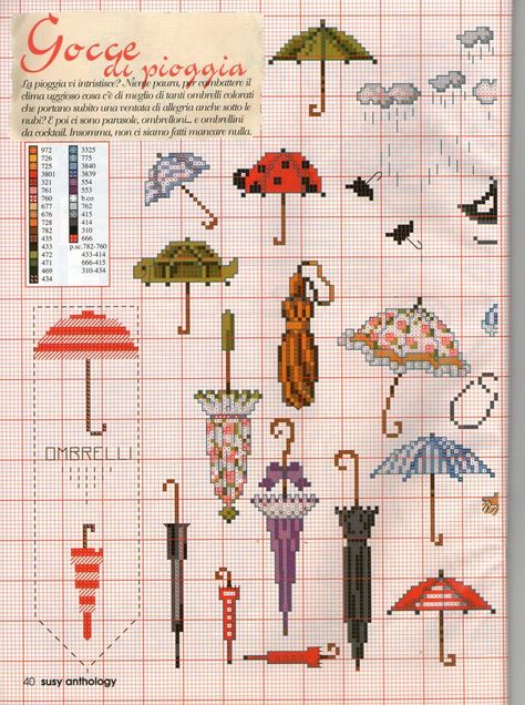 imgbox - fast, simple image host Funny Cross Stitch Patterns, Cross Stitch Kitchen, Color Key, Rain Cloud, Cross Stitch Patterns Flowers, Cross Stitch Funny, Creative Embroidery, Crochet Cross, Cross Stitch Samplers