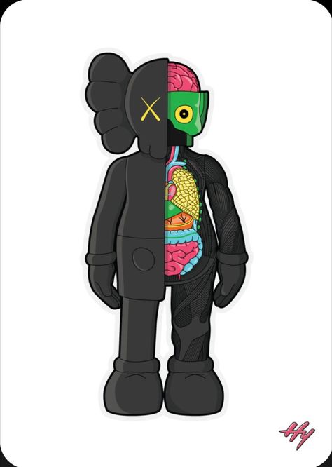 Kaws Decor, Kaws Skeleton, Kaws Print, Kaws Rug, Kaws Painting, Anime Rug, Paint Materials, Multicolor Rug, Kaws Wallpaper