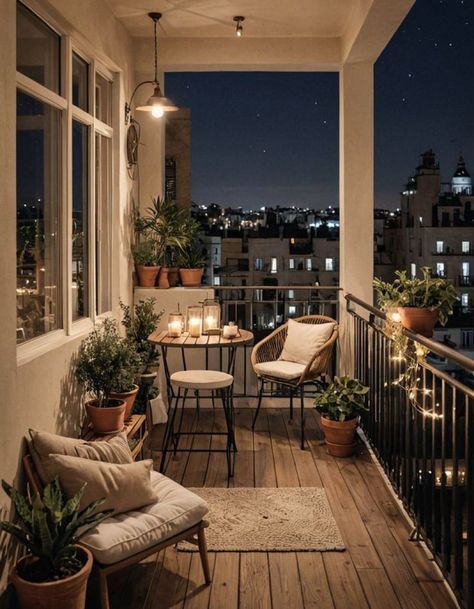 American Apartment Interior, London Apartment Interior, Colorado Apartment, Bedroom Balcony Decor, Outdoor Balcony Ideas, Apartment Deck, Small Apartment Balcony Ideas, Condo Balcony, Interior Balcony