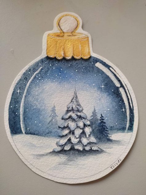 Watercolour Snow Globe, Snow Ball Drawing, Watercolor Snow Globe, Watercolor Snowglobe, Snowglobe Painting, Snowglobe Illustration, Snow Globe Watercolor, Photo Pinterest, Christmas Globes