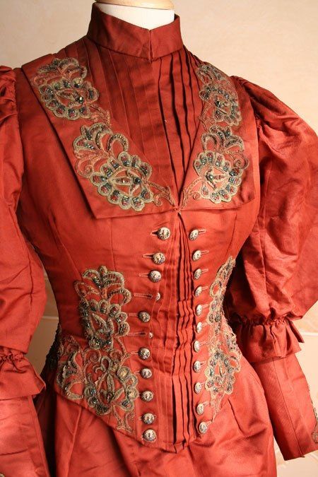 . Victorian Bodice, 1890s Fashion, 1800s Fashion, Victorian Costume, 19th Century Fashion, Period Outfit, Century Clothing, Victorian Clothing, Antique Dress