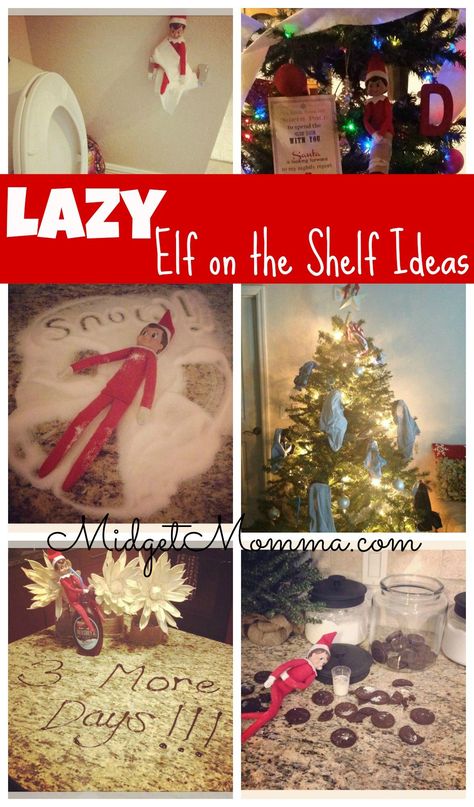 Lazy Mom Elf On The Shelf Ideas, Tree Props, Bad Elf, Christmas Preparation, Elf Ideas, Elf On The Shelf Ideas, Religious Christmas, Shelf Ideas, Cooking Ideas