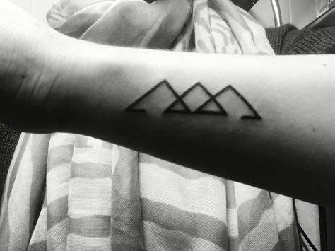 3 Triangle Tattoo Meaning, Double Triangle Tattoo Meaning, Spiritual Triangle Tattoo, Elemental Triangles Tattoo, What Does A Triangle Tattoo Symbolize, Balance Tattoo, Walking Art, Yoga Tattoos, Spirit Tattoo