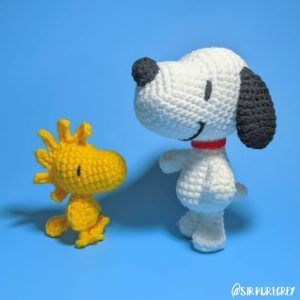 Woodstock (Peanuts) Patrón de ganchillo Amigurumi - Sir Purl Grey Toys Quotes, Woodstock Snoopy, Woodstock Peanuts, Crochet Vintage, Fun Crochet Projects, Crochet Diy, Single Crochet Stitch, Diy Crochet Projects, Snoopy And Woodstock