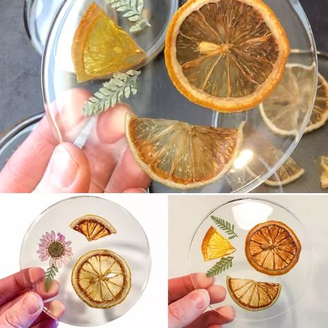 Dried Fruit & Flower Resin Coasters | Hometalk Resin Products To Sell, Diy Resin Coasters, Fruit Press, Blow Torch, Rustic Coasters, Resin Products, Fruit Picking, Diy Resin Projects, Resin Uses