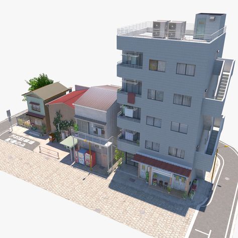 Anime Apartment Exterior, Japanese Apartment Outside, Apartment Reference Drawing, Japanese Apartments Exterior, Japan Apartment Exterior, Tokyo Apartment Exterior, Japanese Apartment Building Exterior, Asian Apartment Building, Tokyo Apartment Building