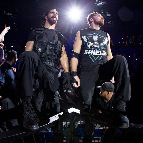 Never-before-seen photos of The Shield | WWE Dean Ambrose Seth Rollins, Shield Wwe, The Shield Wwe, Jon Moxley, Brie Bella, On Hiatus, Nikki Bella, Dean Ambrose, The Shield