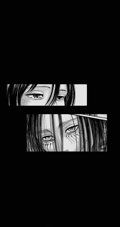 Mikasa Eyes Manga, Mikasa X Eren Wallpaper, Eren And Mikasa Tattoo, Eren Manga Wallpaper, Mikasa And Eren Wallpaper, Eren And Mikasa Wallpaper, Eren Mikasa Wallpaper, Mikasa Tattoo, Eremika Wallpaper