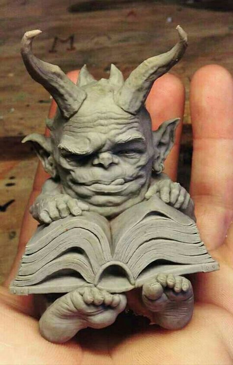 Super Sculpey Sculpture, Gothic Gargoyles, Super Sculpey, Clay Monsters, Heroic Fantasy, Sculpey Clay, Sculpting Clay, Sculpture Clay, Clay Sculpture