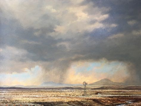 Acrylic on canvas painting by Simon Addy Karoo Landscape, Acrylic On Canvas, Canvas Painting, Oil Painting, Paintings, Canvas, Art