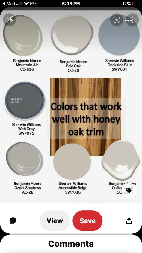 Honey Oak Trim, Accessible Beige, Oak Trim, Painting Colors, Cottage Exterior, Honey Oak, Bedroom Paint Colors, Bedroom Paint, Oak Color