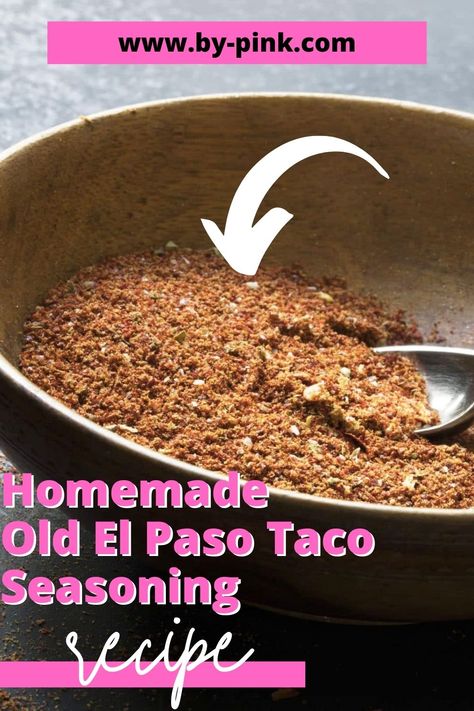 This homemade old el paso taco seasoning recipe is just what you need to complete your taco Tuesday. No additives, just pantry spices. #oldelpasotacoseasoning #oldelpasotacoseasoningrecipe #tacoseasoning El Paso Taco Seasoning Recipe, Old El Paso Taco Seasoning Recipe, Popeyes Spicy Chicken Recipe, Kids Dinners, Fajita Seasoning Recipe, Homemade Taco Seasoning Mix, Homemade Dry Mixes, Homemade Taco Seasoning Recipe, Taco Spice