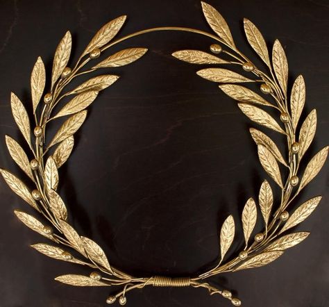 Pc Themes, Olive Tree Tattoo, Olive Tree Tattoos, Laurel Wreath Crown, Bronze Wall Art, Sculpture Greek, Laurel Crown, Branch Wreath, Tree Tattoo Small