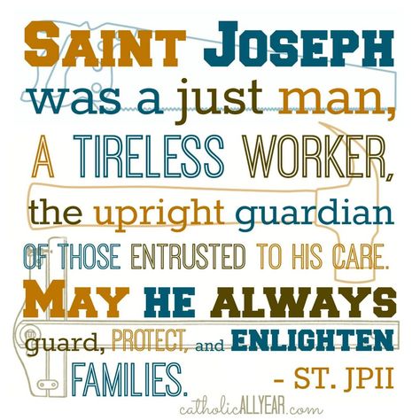 St Joseph Day Quotes, St Joseph Feast Day, St Josephs Day, Catholic Design, Catholic Bible Verses, St Joseph Catholic, Catholic Company, Catholic Family, Faith Formation