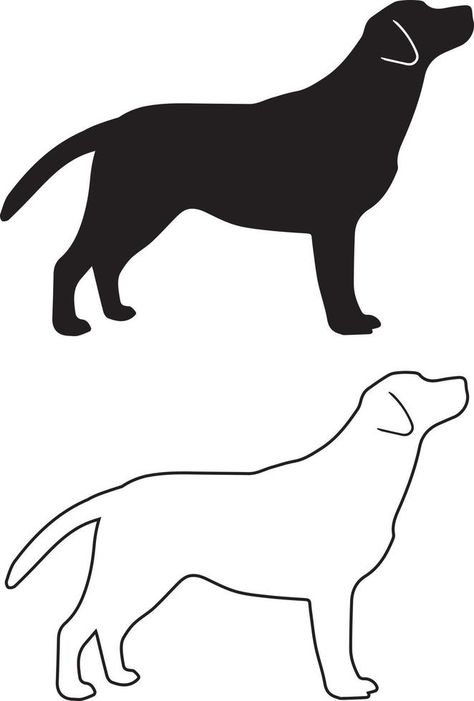 Labrador Retriever Outline 1 Dog Garland, Dog Outline, Outline Drawing, 2024 Christmas, Vector Shapes, Outline Drawings, Dog Pin, Black Lab, Pin Collection