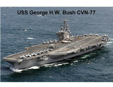 USS George H.W. Bush CVN-77 Naval Ship Carrier Refrigerator / Tool Box Magnet Modern Warship, Gerald Ford, Navy Carriers, Navy Aircraft Carrier, Kitty Hawk, Navy Army, Aircraft Carriers, Military Pictures, Navy Aircraft