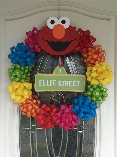 Diy Sesame Street Decorations First Birthdays, 1st Birthday Party Sesame Street, Elmo Birthday Party Activities, 2nd Sesame Street Birthday Party, Sesame Themed Birthday Party, Elmo Decorations Diy, Sesame Street Appetizers, Sesame Street Elmo Birthday Party Ideas, Simple Elmo Birthday Party