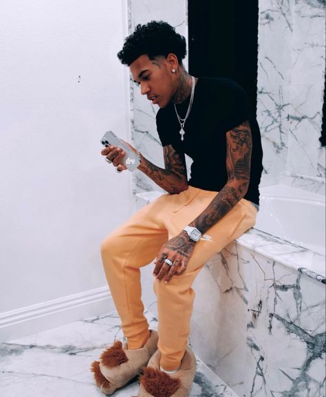 Black Men Tattoos, Ayo And Teo, Black Men Fashion Urban, Thug Style, Drippy Outfit, Men Tattoos, Black Men Street Fashion, Swag Outfits Men, Cute Black Guys