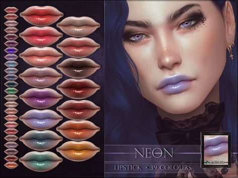 Neon Lipstick, Sims 4 Cas Mods, Makeup Cc, Sims 4 Cc Makeup, Sims 4 Dresses, Sims 4 Collections, Best Sims, Sims 4 Mods Clothes, Sims 4 Cas