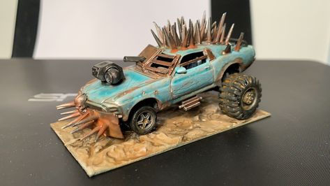 Gaslands Inspiration, Gaslands Cars, Mustang Custom, Post Apocalyptic Games, Car Max, Custom Hot Wheels, Concept Car Design, Car Games, Miniature Games