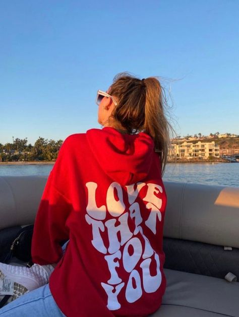 Love That For You Hoodie Aesthetic Hoodie Sweatshirt With | Etsy Vsco Hoodie, Gothic Coat, Printed Letters, Sweater Y2k, Hoodie Aesthetic, Aesthetic Hoodie, Hoodie Oversize, Linen Pants Women, Overalls Women