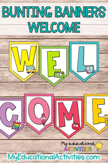 Welcome Banners For Classroom, Welcome To Preschool Sign, Welcome Back To School Banner Printable, Teacher Banner Classroom Decor, Classroom Banners Printable, Welcome Back To School Printables Free, Welcome Back Banner Printable Free, Welcome Printable Free, Kindergarten Classroom Decor Free Printable