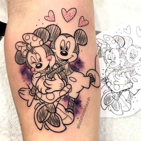 Disney Hand Tattoos For Women, Boujee Apartment, Mickey And Minnie Tattoos, Minnie Tattoo, Disney Inspired Tattoos, Cartoon Tattoo Ideas, Mickey Tattoo, 47 Ronin, Animated Shows