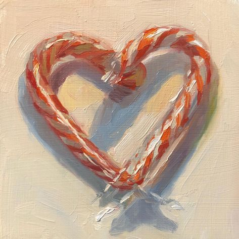 Christmas Cookies Painting, Christmas Oil Pastel Art, Christmas Acrylic Painting, Heather Martin, Christmas Canvas Art, Christmas Painting, Family Painting, Heart Painting, Christmas Canvas