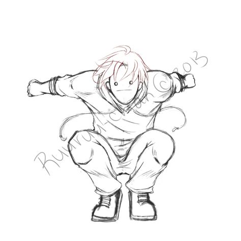 Cry~ Crouch WIP by RuuRuu-Chan Anime Crouching Poses, Boy Poses Drawing, Anime Boy Poses, Boy Poses Reference, Spiderman Poses Reference, Spiderman Poses, Western Anime, Kawaii Faces, Poses Drawing