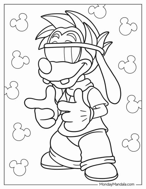 26 Goofy Coloring Pages (Free PDF Printables) Colouring Sheets Disney, Disneyland Coloring Pages, Disney Coloring Pages Printables Free, Pixar Coloring Pages, Cartoon Network Coloring Pages, Goofy Coloring Pages, Vector Coloring Pages, Hard Coloring Pages, Boy Coloring Pages