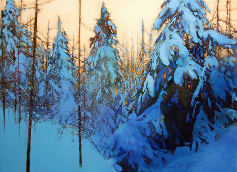 Cheap Landscaping, Winter Landscape Painting, Contemporary Landscape Painting, Painting Snow, Winter Painting, Landscape Artwork, Canadian Art, Paintings I Love, Winter Art