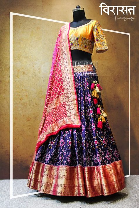 Patola lehenga Patola Lehenga, Asopalav Ahmedabad, Choli Dress, Half Saree Lehenga, Embroidered Dresses, Indian Lehenga Choli, Lehnga Dress, Indian Bridal Lehenga, Choli Designs