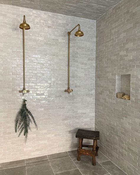 Anna King, Bathroom Retreat, Primary Bath, Master Shower, Spa Like Bathroom, Bathroom Design Inspiration, Zellige Tile, Bathroom Inspiration Decor, Bathroom Renos