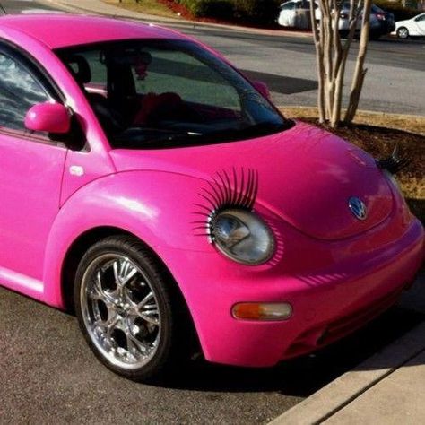 Very cute and girly car!!! Slug Bug, Unique Vehicles, Bug Car, Pink Cars, Tout Rose, Auto Retro, Pink Everything, Girly Car, I Believe In Pink