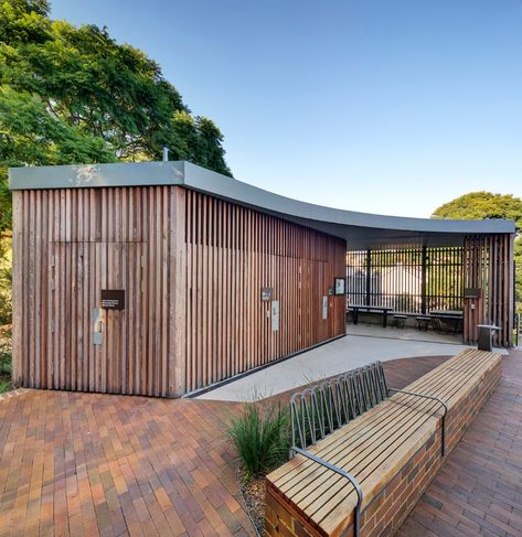 St James Park Amenities - Sam Crawford Architects Outdoor Restrooms, Outdoor Restroom, Park Amenities, Public Toilet, St James Park, Restroom Design, Public Bathrooms, St James' Park, Public Restroom