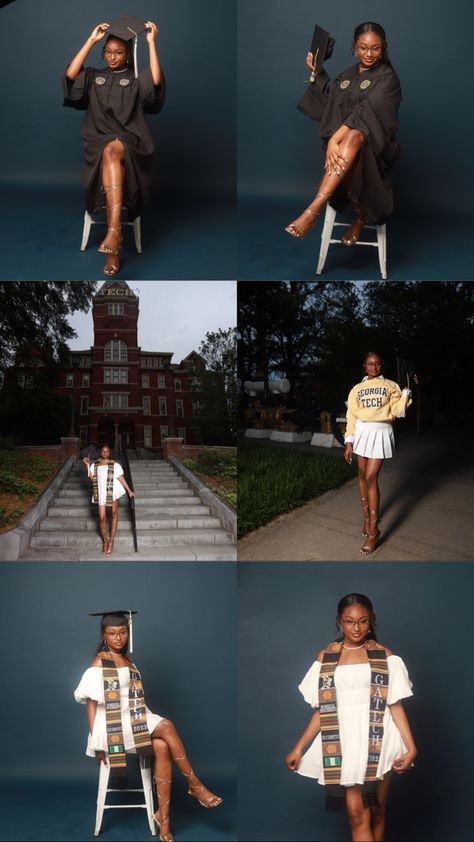 Business Graduation Photoshoot Ideas Black Women, Black Graduate Photoshoot, Black Graduation Pictures College, Black Women College Graduation Pictures, Mph Graduation Pictures, Hbcu College Graduation Pictures, Architect Graduation Photoshoot, Old School Graduation Pictures, Locs With Graduation Cap