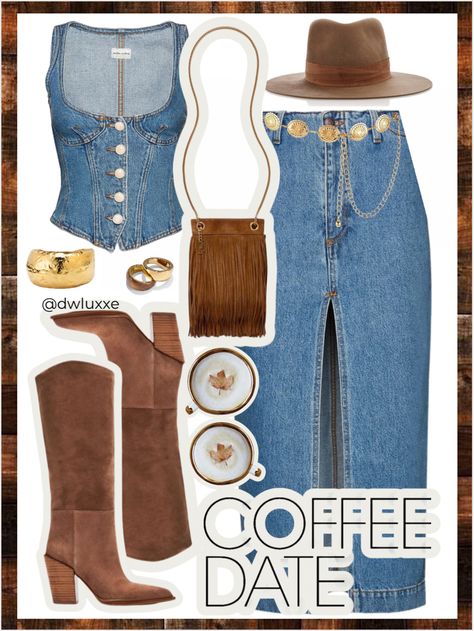 Casual Country Concert Outfit, Cowgirl Outfits Black Women, Top Vaquero, Lv Outfit, Casual Outfits For Women Summer, Texas Outfits, Nashville Style Outfits, Coffee Date Outfit, 37th Birthday