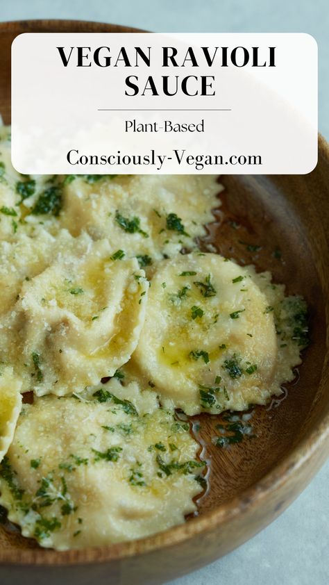 Indulge in the rich and velvety goodness of this creamy vegan ravioli sauce. #VeganRavioliSauce #VeganRavioliCreamSauce #VeganRavili #VeganRecipe Dairy Free Ravioli Sauce, Vegan Ravioli Sauce, Vegan Gluten Free Ravioli, Dairy Free Ravioli, Ravioli Sauces, Ravioli With Cream Sauce, Vegan Ravioli Recipe, Mushroom Ravioli Sauce, Ravioli Sauce Recipe