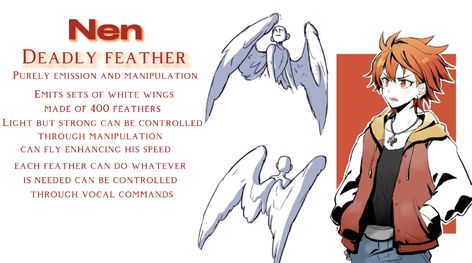 Hunter X Hunter Oc, Hxh Oc, White Wings, Feather Light, Art Base, Anime Oc, Character Costumes, Hunter X Hunter, Fan Art